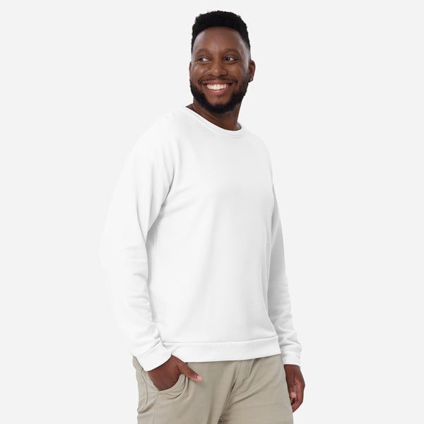 All-Over Print Recycled Unisex Sweatshirt — supplier product photograph