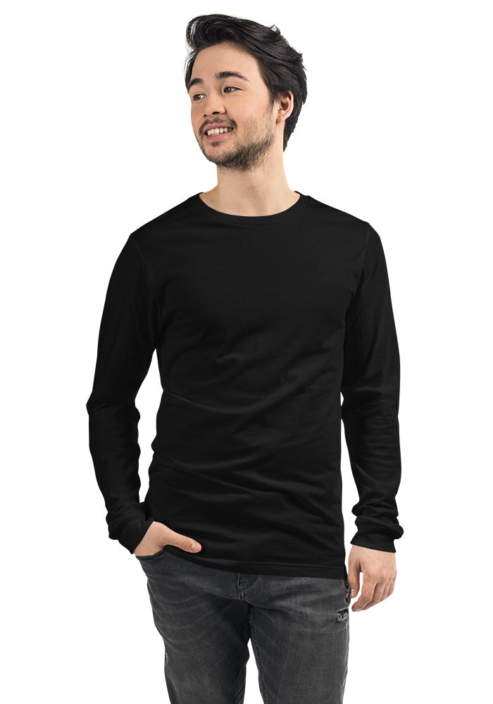 Unisex Long Sleeve Tee — Bella + Canvas 3501 — Black / M