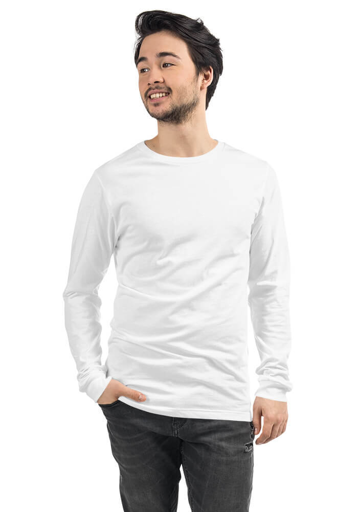 Unisex Long Sleeve Tee — Bella + Canvas 3501 — White