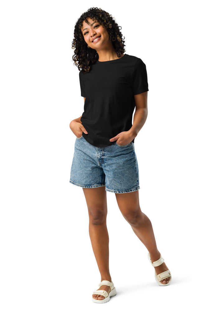 Women's Relaxed T-Shirt — Bella + Canvas 6400 — supplier product photograph; artwork added after approval