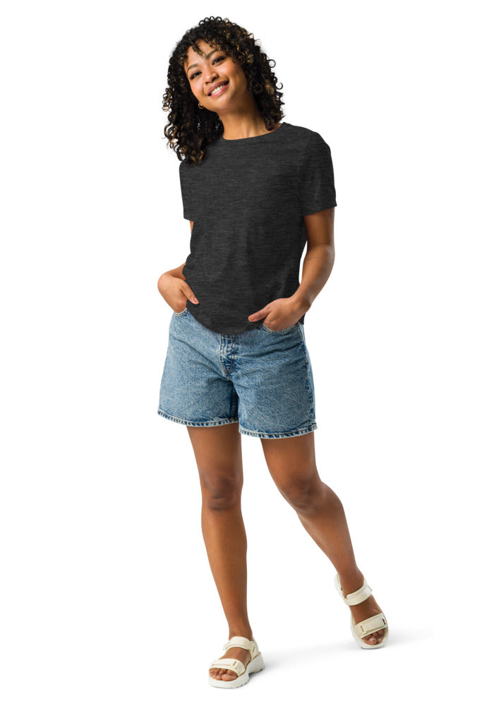 Women's Relaxed T-Shirt — Bella + Canvas 6400 — Dark Grey Heather
