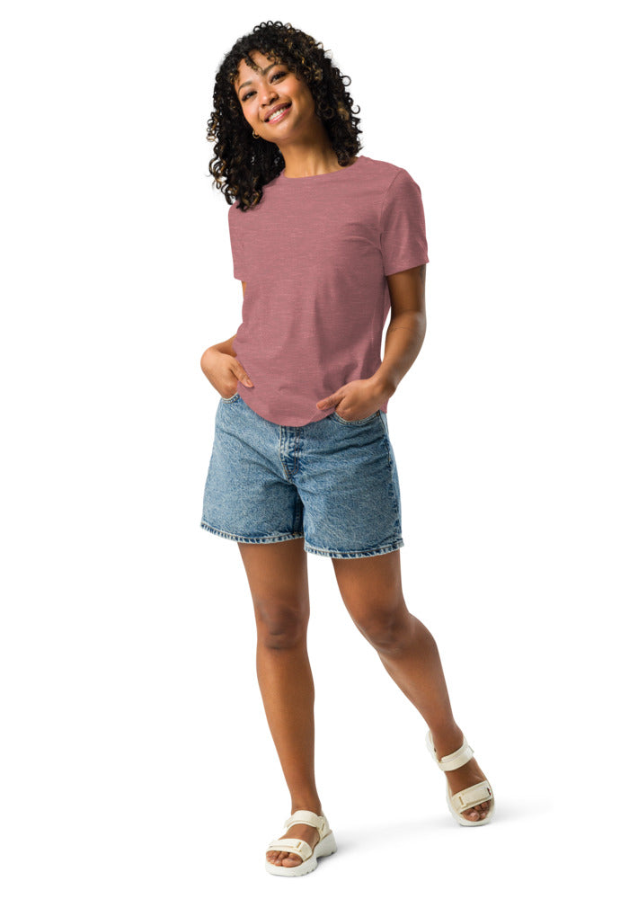 Women's Relaxed T-Shirt — Bella + Canvas 6400 — Heather Mauve