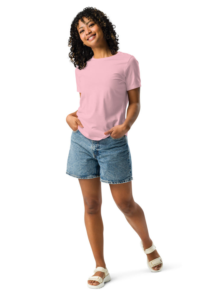 Women's Relaxed T-Shirt — Bella + Canvas 6400 — Pink