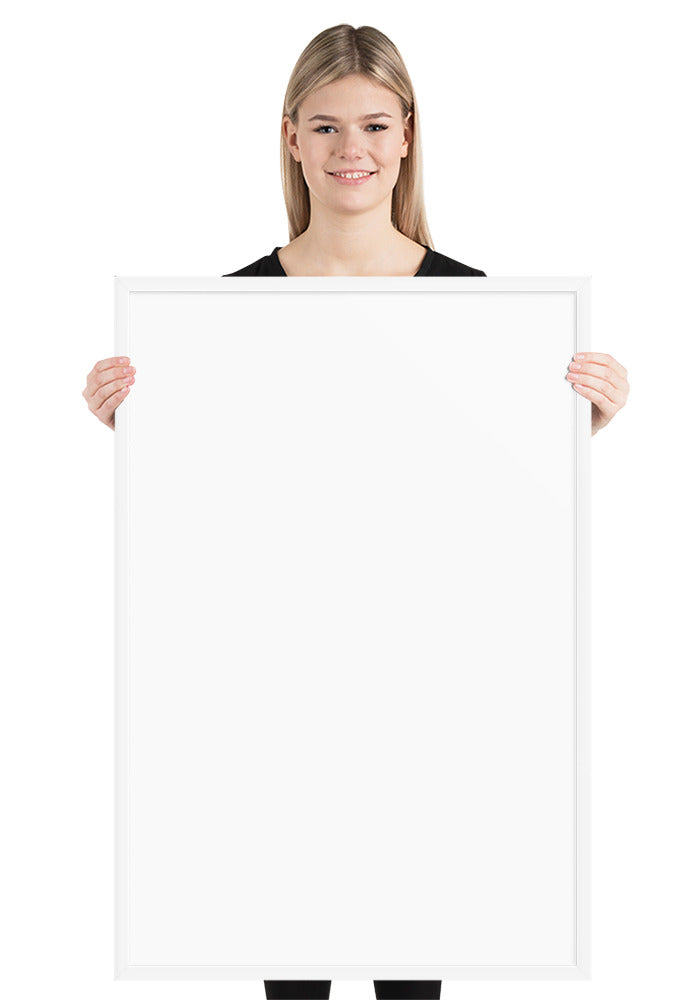 Enhanced Matte Paper Framed Poster (cm) — White / 61×91 cm