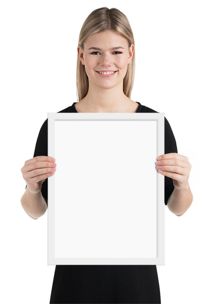 Enhanced Matte Paper Framed Poster (in) — White / 12″×16″