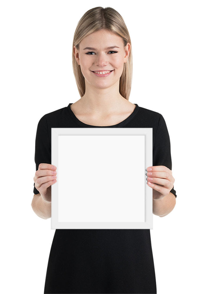Enhanced Matte Paper Framed Poster (in) — White / 10″×10″