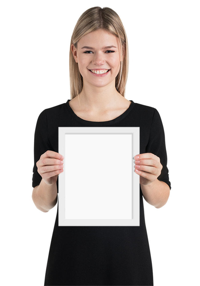 Premium Luster Photo Paper Framed Poster (in) — White / 8″×10″