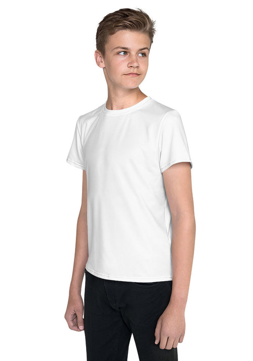 All-Over Print Youth Crew Neck T-shirt — White / 10