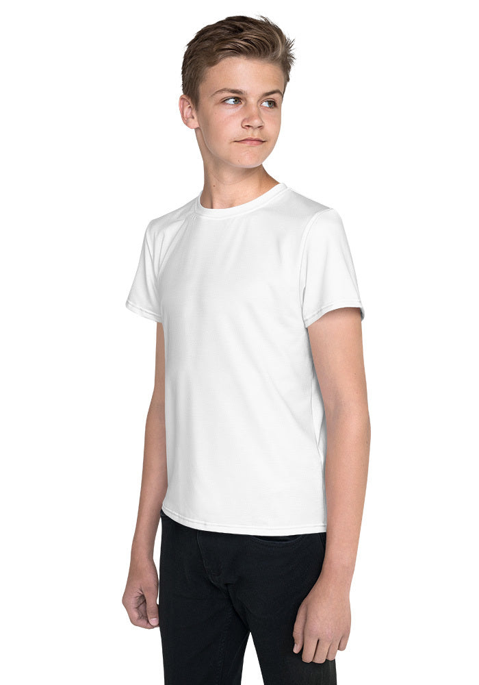 All-Over Print Youth Crew Neck T-shirt — White / 20