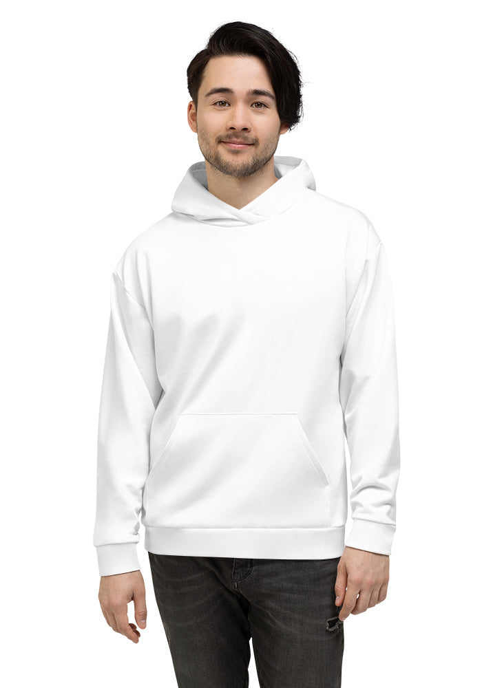All-Over Print Recycled Unisex Hoodie — White / XL