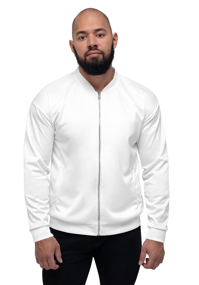 All-Over Print Unisex Bomber Jacket — White / M