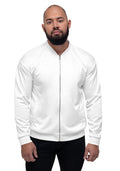 All-Over Print Unisex Bomber Jacket — White / 2XL