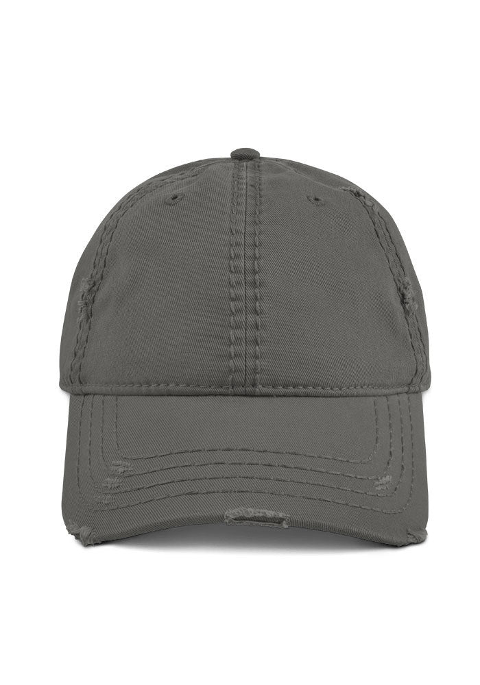 Distressed Dad Hat — Otto Cap 104-1018 — Charcoal Grey / One size