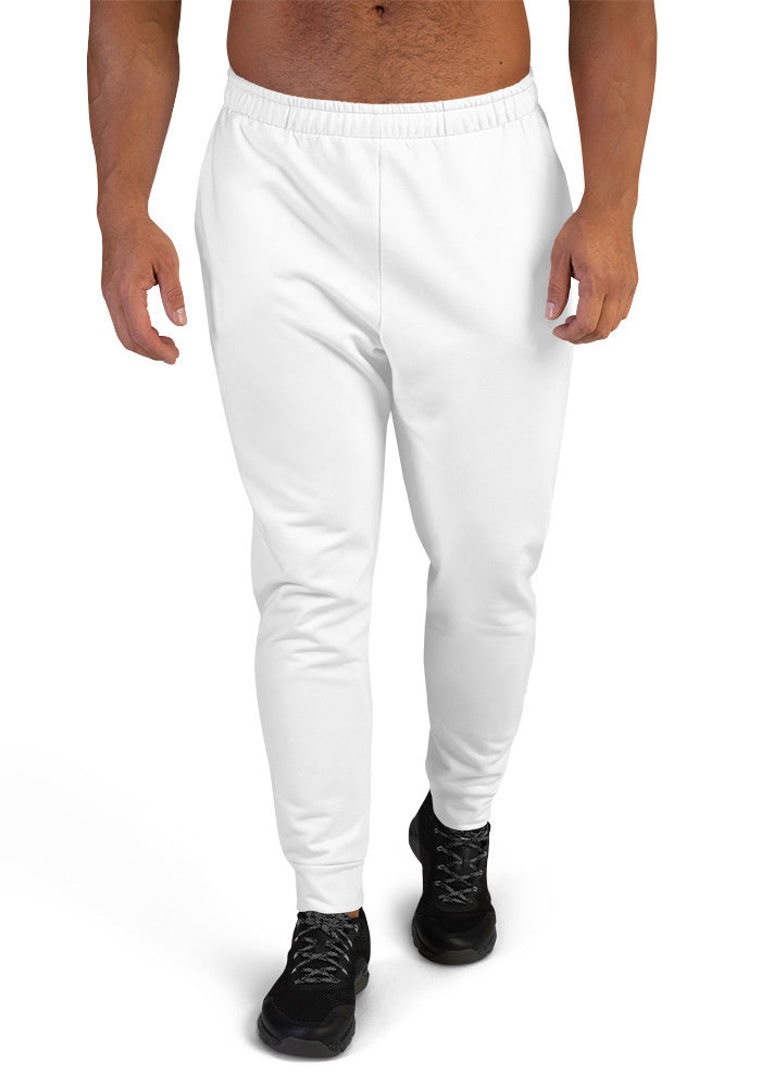 All-Over Print Recycled Men’s Joggers — White / XL