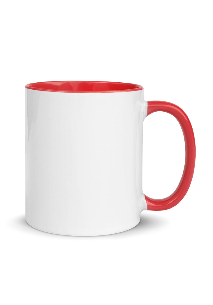 White Ceramic Mug with Color Inside — Red / 11 oz