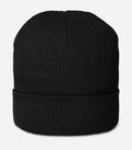 Organic Ribbed Beanie — Atlantis — Black / One size