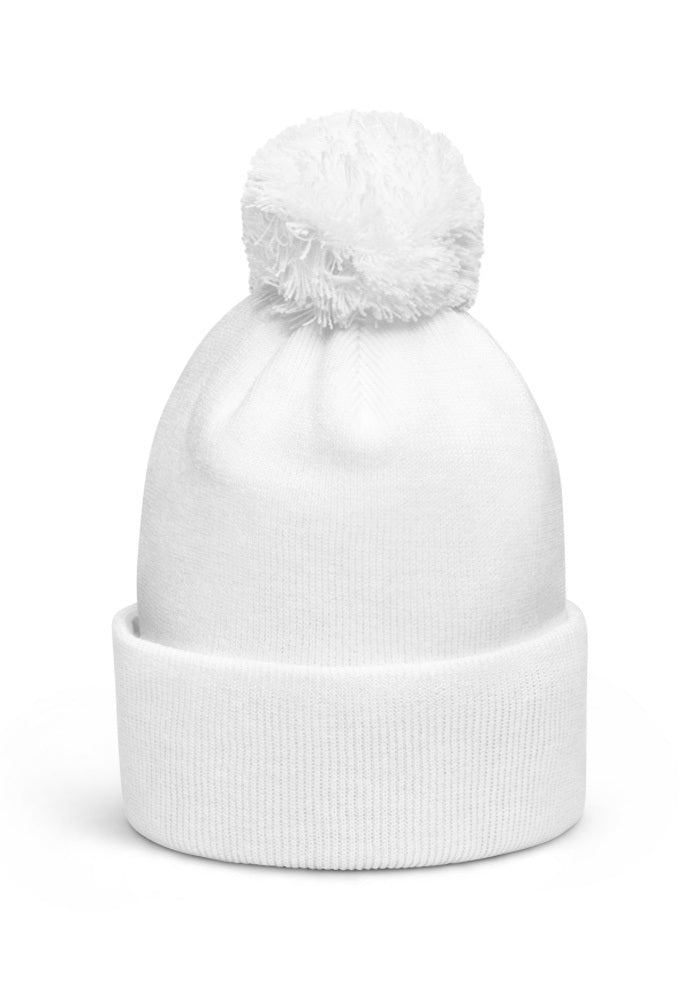 Pom-Pom Beanie — Beechfield B426 — White / One size