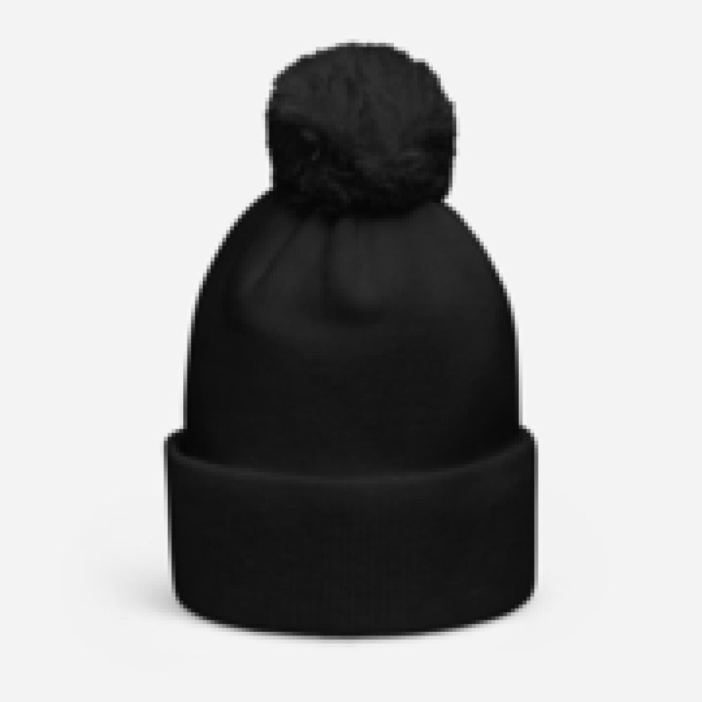 Pom-Pom Beanie — Beechfield B426 — supplier product photograph; artwork added after approval