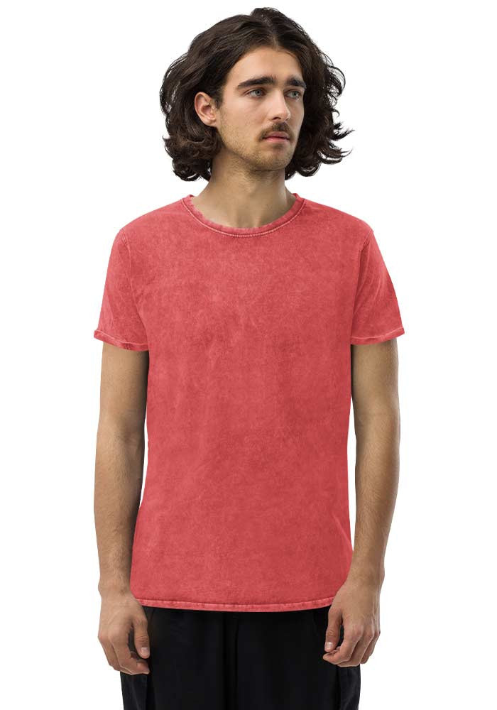 Unisex Denim T-Shirt — Husky CA6689 — Garnet Red / S