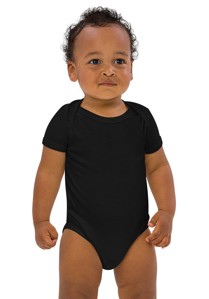 Organic Cotton Baby Bodysuit — Babybugz BZ10 — Black / 12-18M