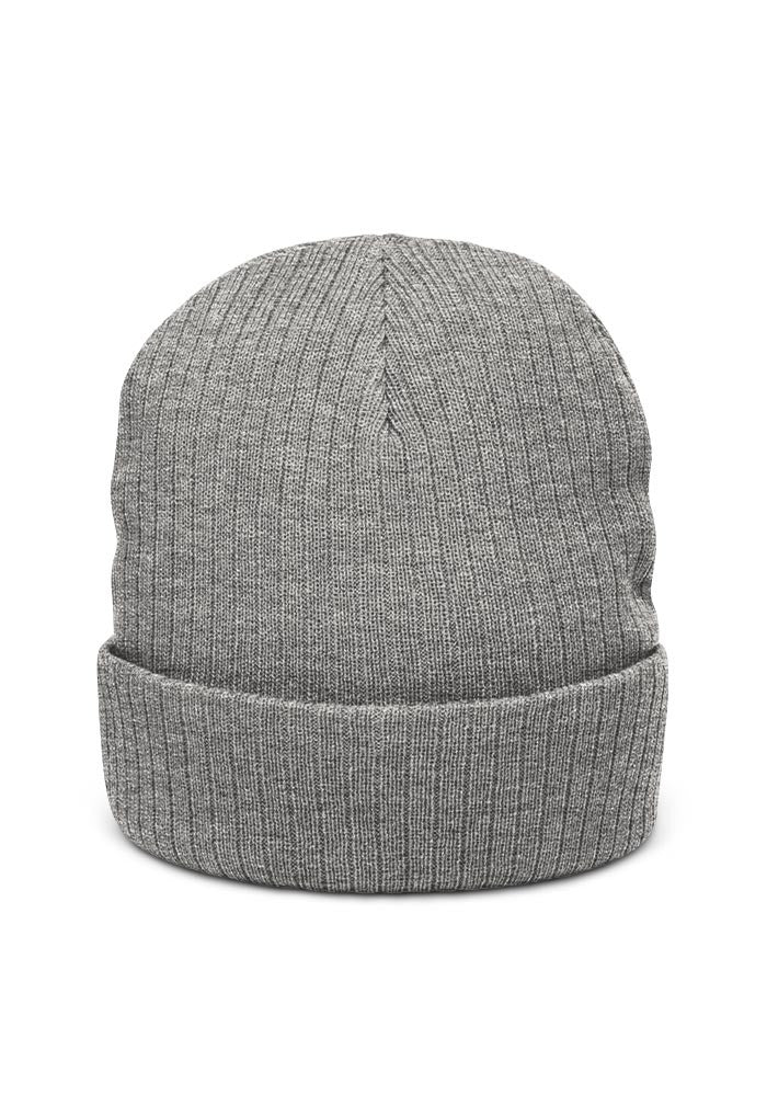 Ribbed Knit Beanie — Atlantis — Light Grey Melange / One size
