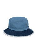 Distressed Denim Bucket Hat — Classic / Light Denim / One size