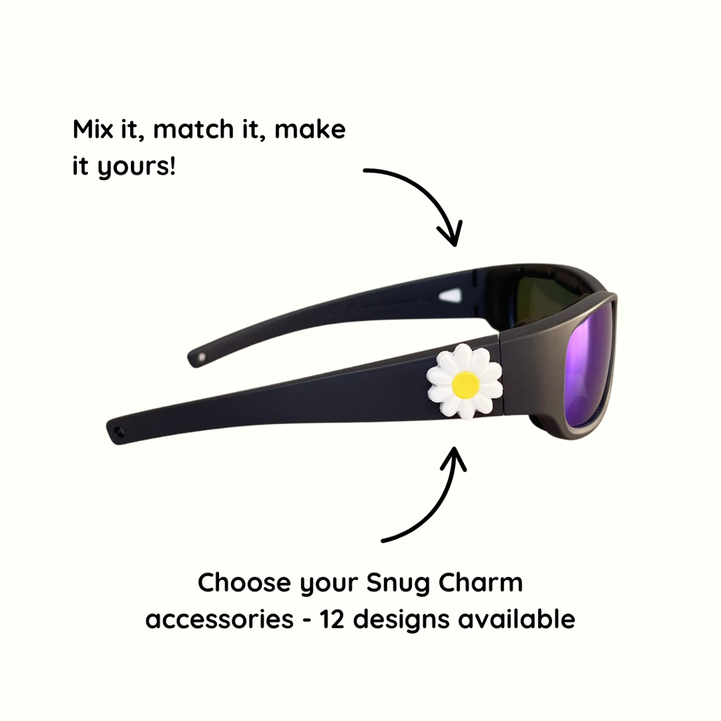 Black Charcoal Kids Sunglasses | REVO Lens | Snug Fit | 3-5 Years