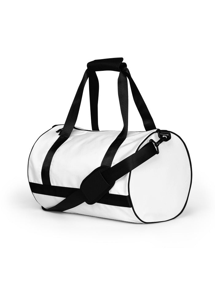 All-Over Print Gym Bag — White / One size