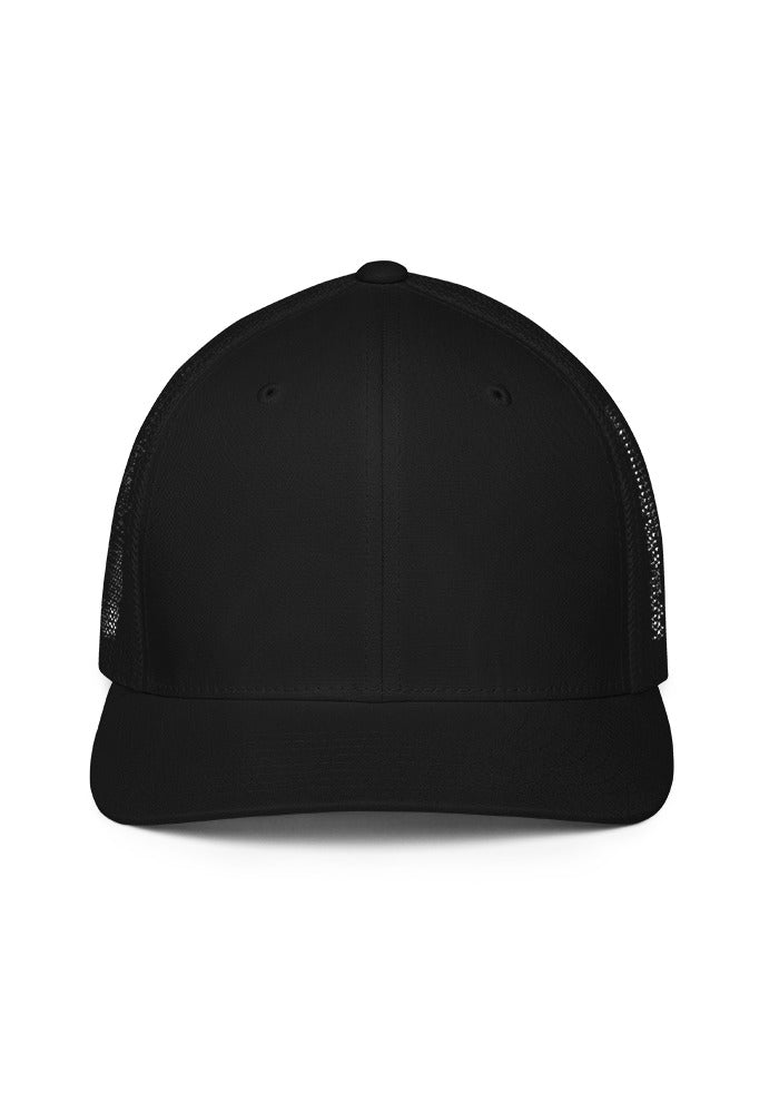 Closed-Back Trucker Cap — Flexfit 6511 — Black / One size