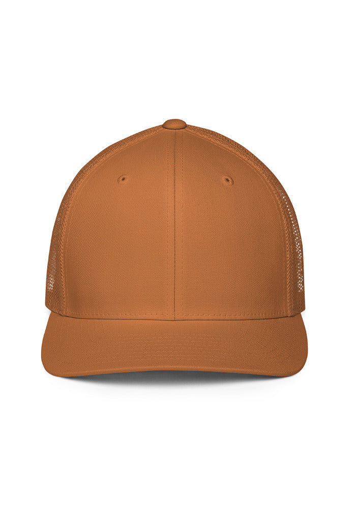 Closed-Back Trucker Cap — Flexfit 6511 — Caramel / One size