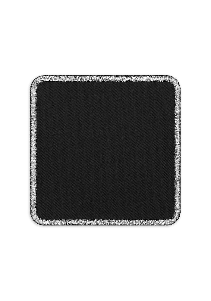 Embroidered Patches — Black / Square 3″×3″
