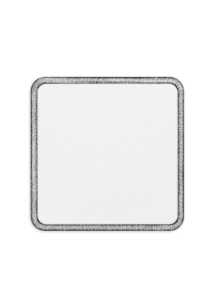 Embroidered Patches — White / Square 3″×3″