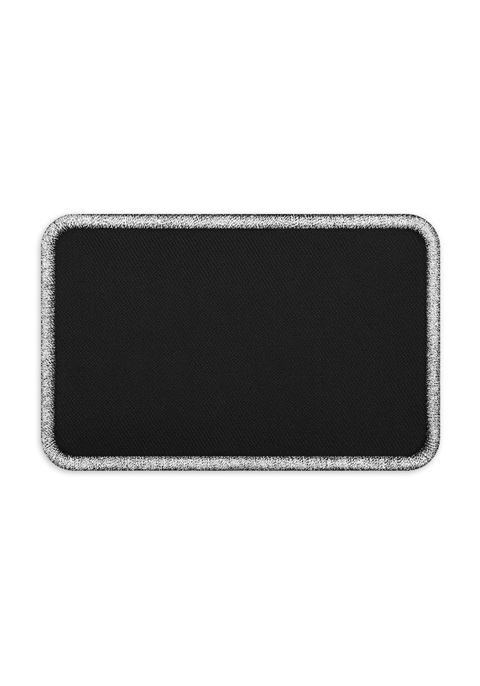Embroidered Patches — Black / Rectangle 3.5″×2.25″