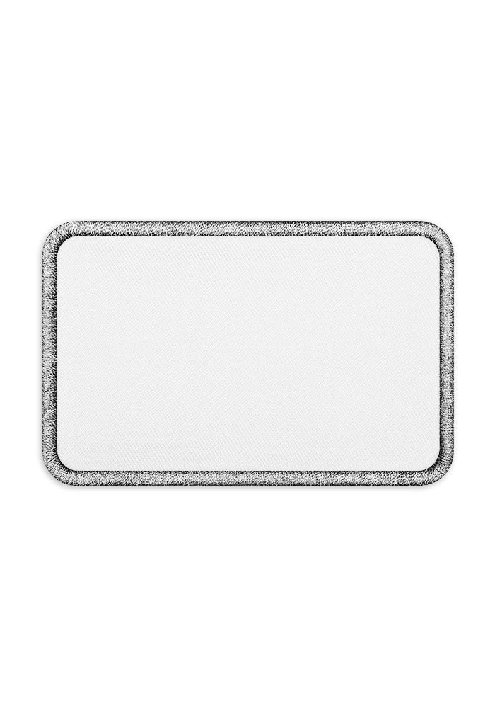 Embroidered Patches — White / Rectangle 3.5″×2.25″