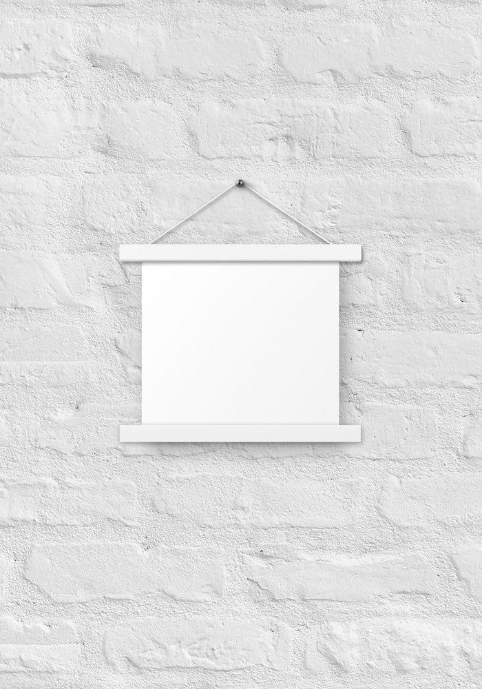 Enhanced Matte Paper Poster With Hanger (in) — White / 10″×10″