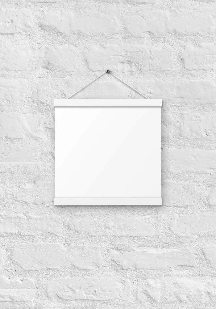 Enhanced Matte Paper Poster With Hanger (in) — White / 12″×12″