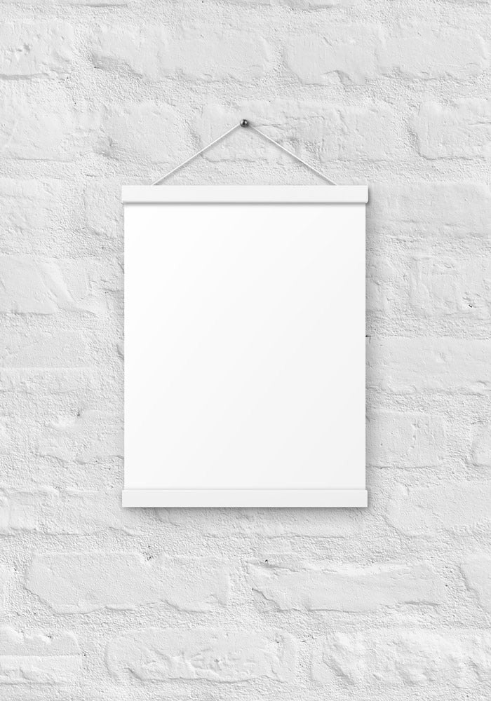 Enhanced Matte Paper Poster With Hanger (in) — White / 12″×16″