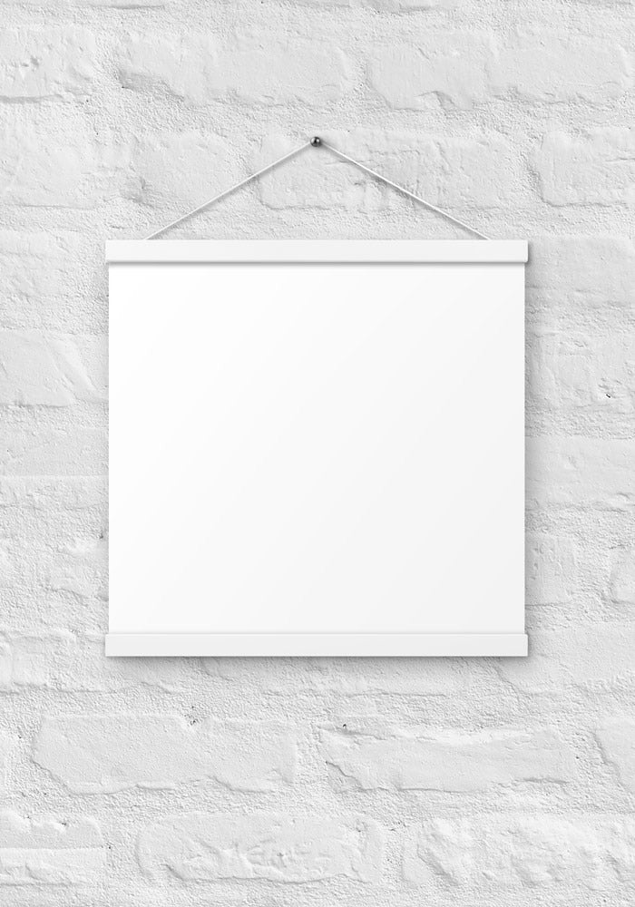 Enhanced Matte Paper Poster With Hanger (in) — White / 16″×16″