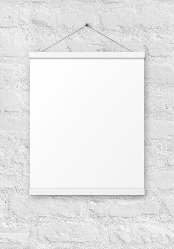 Enhanced Matte Paper Poster With Hanger (in) — White / 16″×20″