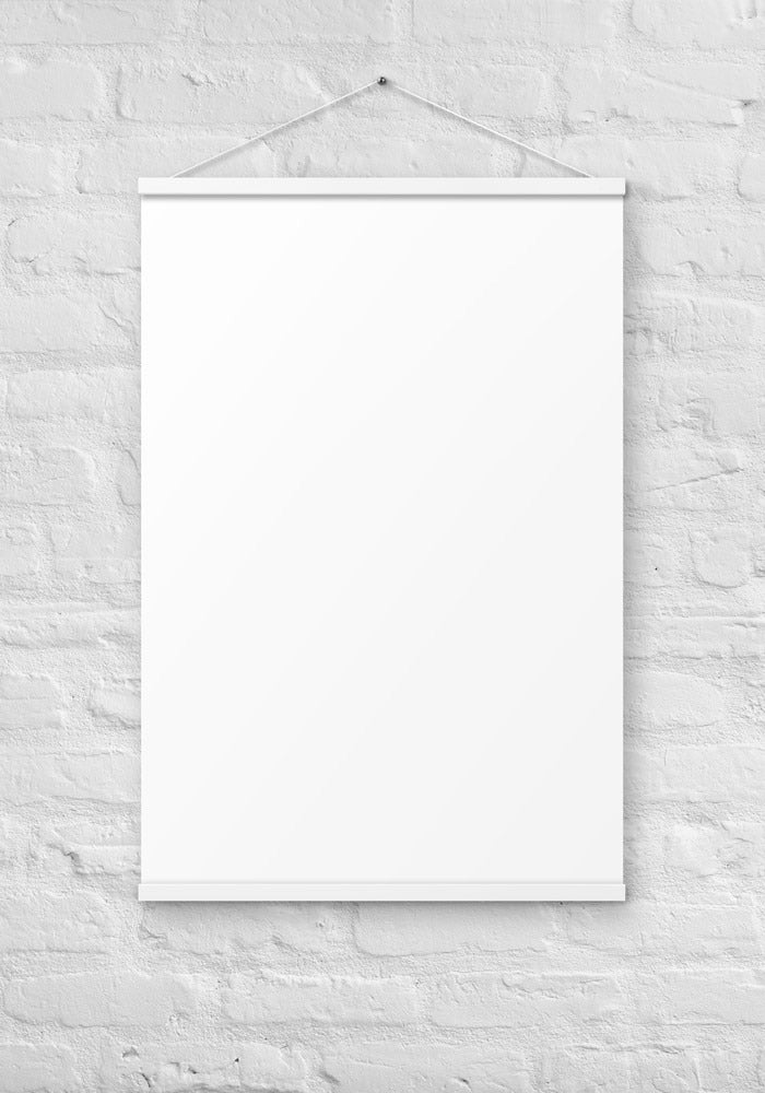 Enhanced Matte Paper Poster With Hanger (in) — White / 24″×36″