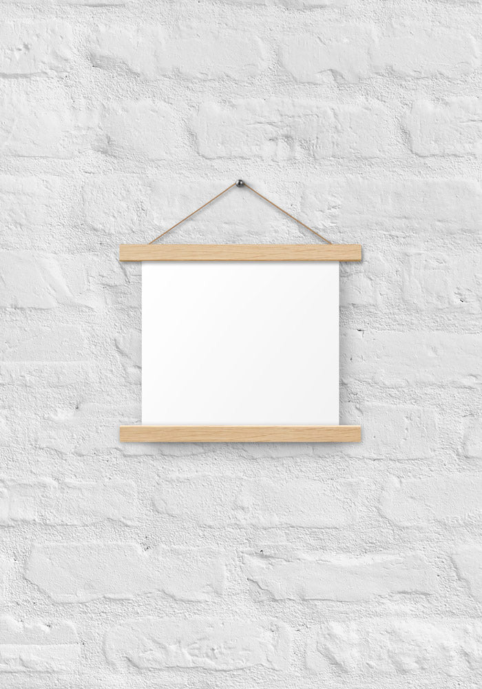 Enhanced Matte Paper Poster With Hanger (in) — Oak / 10″×10″