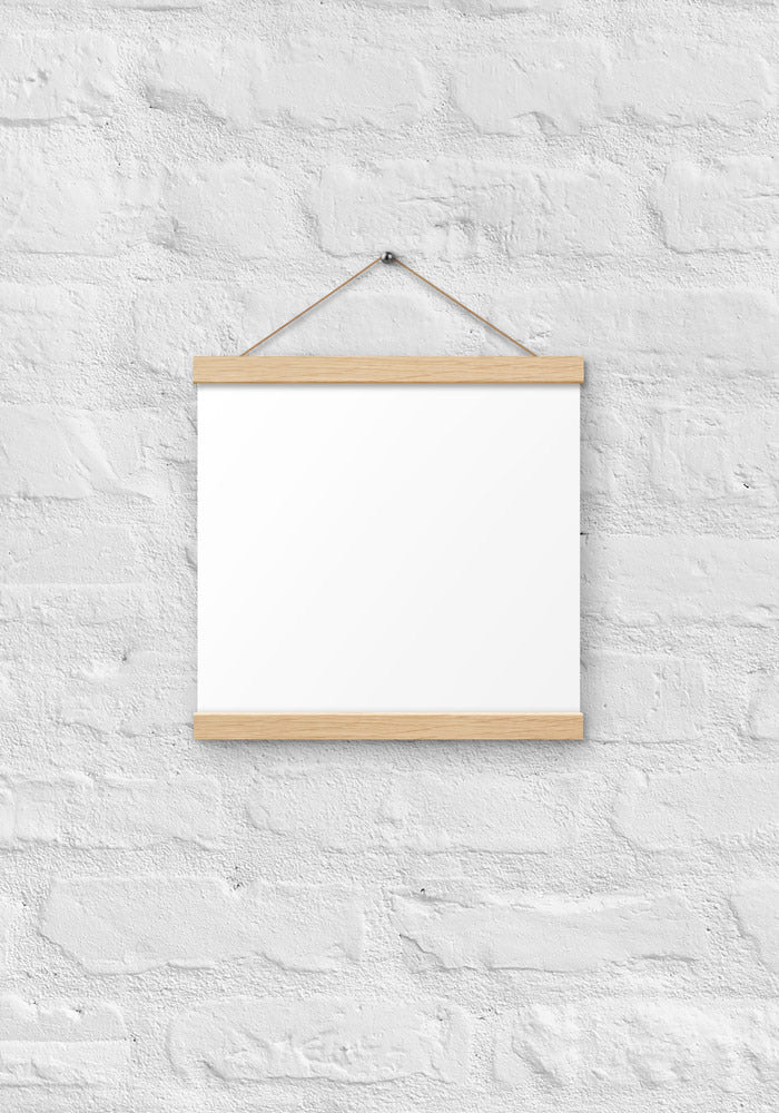Enhanced Matte Paper Poster With Hanger (in) — Oak / 12″×12″