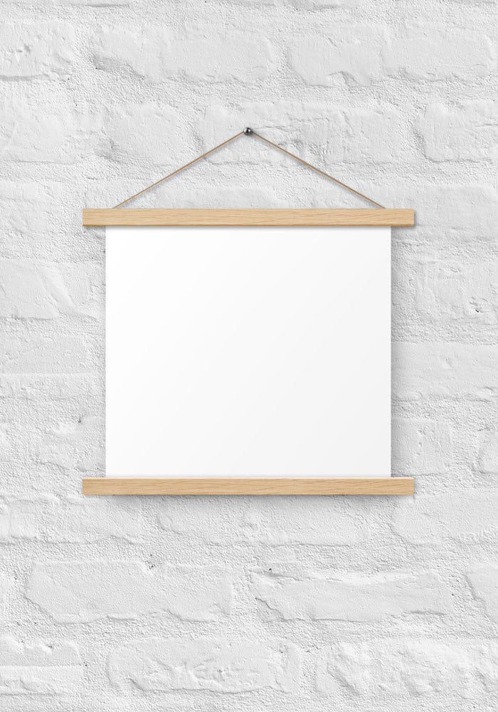 Enhanced Matte Paper Poster With Hanger (in) — Oak / 14″×14″