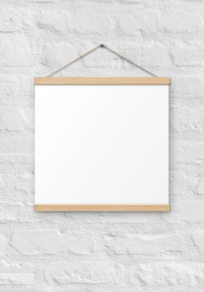 Enhanced Matte Paper Poster With Hanger (in) — Oak / 16″×16″