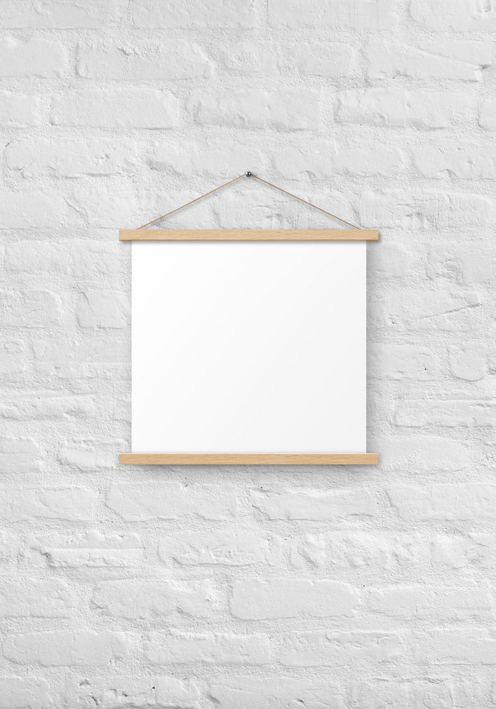 Enhanced Matte Paper Poster With Hanger (in) — Oak / 18″×18″