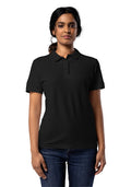 Women's Pique Polo Shirt — Gildan 64800L — Black / 2XL