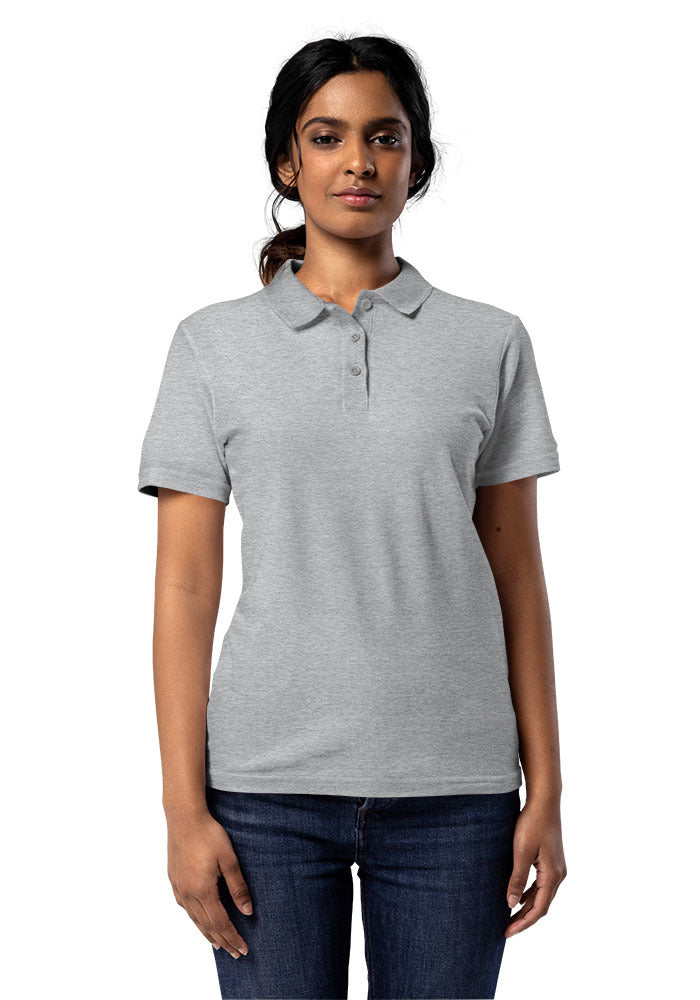 Women's Pique Polo Shirt — Gildan 64800L — Sport Grey / M