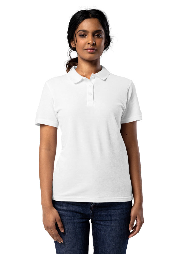 Women's Pique Polo Shirt — Gildan 64800L — White / M