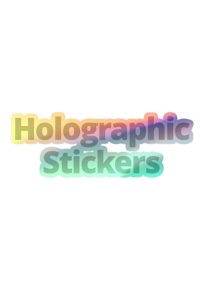 Kiss-Cut Holographic Stickers — Grey / 3″×3″