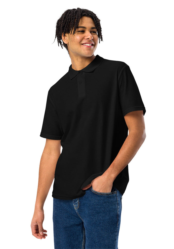 Unisex Pique Polo Shirt — Gildan 64800 — Black / L